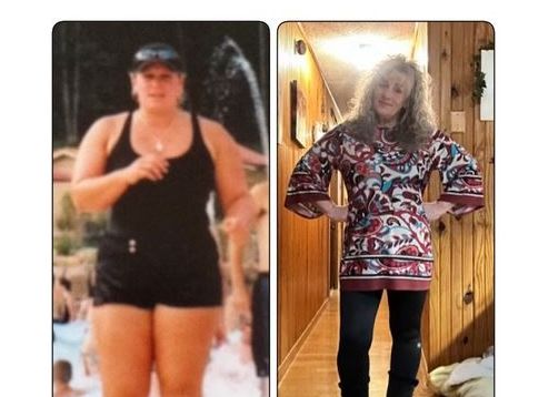 Kristen, before and after using the Feel Great System